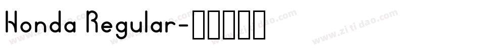 Honda Regular字体转换